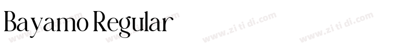 Bayamo Regular字体转换